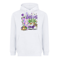 White mardi gras jesus fills my cup Heavyweight Hoodie - MaliasSmallBusiness