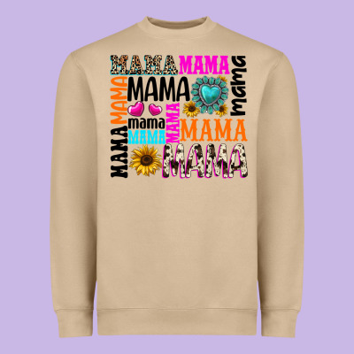 Mama Gemstone Sunflower Heavyweight Sweatshirt Designed By Texasbilliewilder
