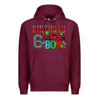 Burgundy birthday boy 6 Premium Hoodie - BundleAndBundleShop