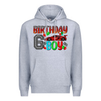 Heather Grey birthday boy 6 Premium Hoodie - BundleAndBundleShop