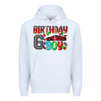 White birthday boy 6 Premium Hoodie - BundleAndBundleShop