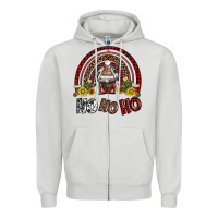 Dove Grey rainbow and hohoho with gnome Zipper Hoodie - AdoDesignShop