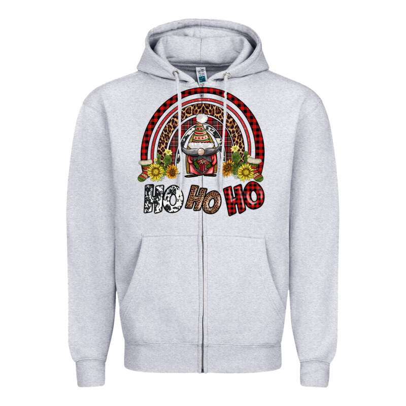Rainbow And Hohoho With Gnome Zipper Hoodie by AdoDesignShop | Teevron