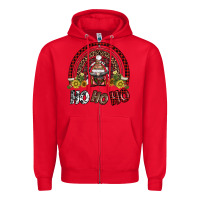 Red rainbow and hohoho with gnome Zipper Hoodie - AdoDesignShop