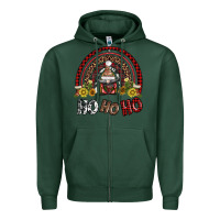 Sports Green rainbow and hohoho with gnome Zipper Hoodie - AdoDesignShop