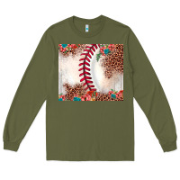 Army Green baseball leopard Long Sleeve Tee - JahusDesignShop