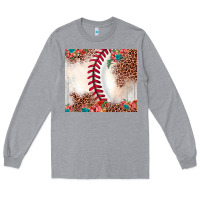 Heather Grey baseball leopard Long Sleeve Tee - JahusDesignShop