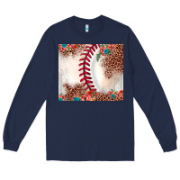 Navy baseball leopard Long Sleeve Tee - JahusDesignShop