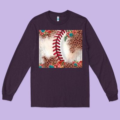 Baseball Leopard Long Sleeve Tee Designed By Jahusdesignshop