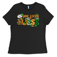 Black one lucky nurse Ladies Tee - AdoDesignShop