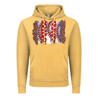 Vintage Mustard baseball brushstroke Vintage Hoodie - Zillion Design Studio