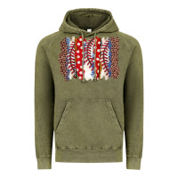 Vintage Olive baseball brushstroke Vintage Hoodie - Zillion Design Studio