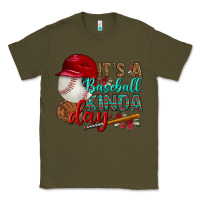 Army Green it's a baseball kinda day Classic Tee - BundleAndBundleShop
