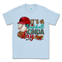 Dusty Blue it's a baseball kinda day Classic Tee - BundleAndBundleShop