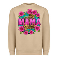 Mama Leopard Background Heavyweight Sweatshirt | Teevron