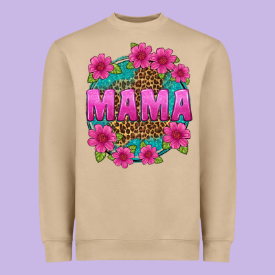 Mama Leopard Background Heavyweight Sweatshirt Designed By Texasbilliewilder