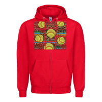 Red western softball Zipper Hoodie - AdoDesignShop