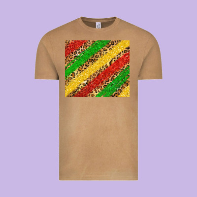 African Colors Leopard Vintage Tee Designed By Zillion Design Studio