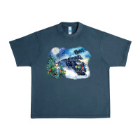 Midnight Navy polar express winter Urban Heavy Tee - FaDigitalArtStudio