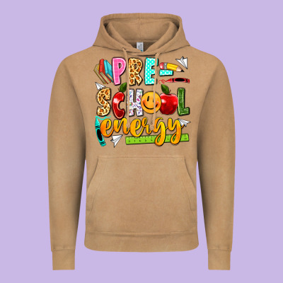 Pre School Energy Vintage Hoodie Designed By Texasbilliewilder