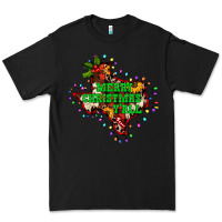 Black merry Christmas y'all Texas map Premium Tee - BarkalooDesign