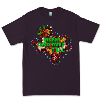 Plum merry Christmas y'all Texas map Premium Tee - BarkalooDesign