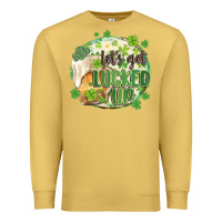 Antique Gold let's get lucked up Premium Sweatshirt - MaliasSmallBusiness