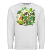 Oatmeal Heather let's get lucked up Premium Sweatshirt - MaliasSmallBusiness
