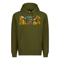 Army Green thankful teacher fall libbey glass Premium Hoodie - BundleAndBundleShop