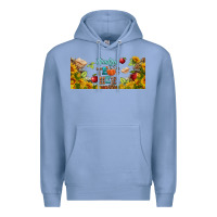Colony Blue thankful teacher fall libbey glass Premium Hoodie - BundleAndBundleShop