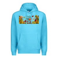 Ocean Blue thankful teacher fall libbey glass Premium Hoodie - BundleAndBundleShop