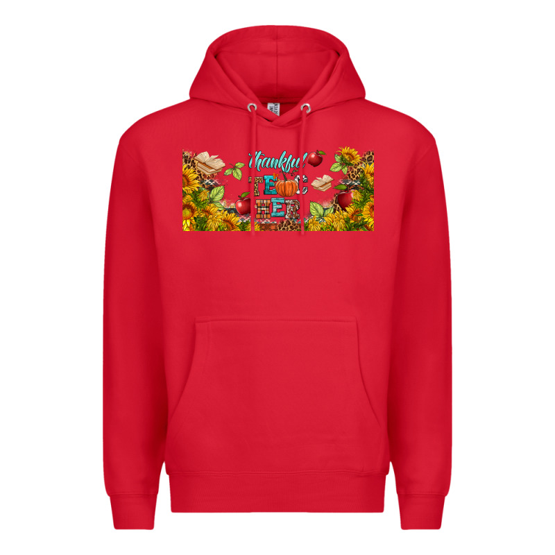 Thankful Teacher Fall Libbey Glass Premium Hoodie by BundleAndBundleShop | Teevron