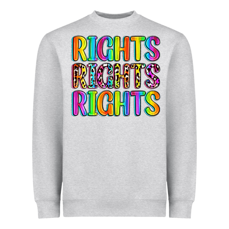 Rights Rights Rights (pride) Heavyweight Sweatshirt by Zillion Design Studio | Teevron