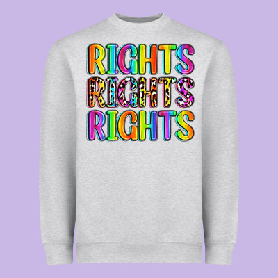 Rights Rights Rights (pride) Heavyweight Sweatshirt Designed By Zillion Design Studio