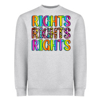 Heather Grey rights rights rights (pride) Heavyweight Sweatshirt - Zillion Design Studio