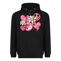 Black retro valentines day Heavyweight Hoodie - MaliasSmallBusiness