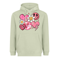 Matcha retro valentines day Heavyweight Hoodie - MaliasSmallBusiness