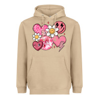 Mushroom retro valentines day Heavyweight Hoodie - MaliasSmallBusiness
