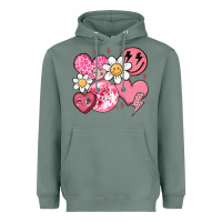 Sage retro valentines day Heavyweight Hoodie - MaliasSmallBusiness