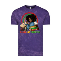 Cloud Purple Bae black and educated Vintage Tee - Zillion Design Studio