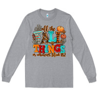 Heather Grey all the fall thıngs or whatever Long Sleeve Tee - AdoDesignShop