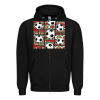 Black western soccer Zipper Hoodie - AdoDesignShop