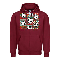 Burgundy western soccer Zipper Hoodie - AdoDesignShop