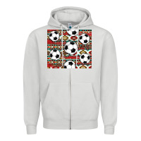 Dove Grey western soccer Zipper Hoodie - AdoDesignShop