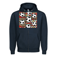 Navy western soccer Zipper Hoodie - AdoDesignShop