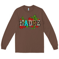 Chestnut madre with roses and cactus Long Sleeve Tee - AdoDesignShop