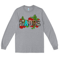 Heather Grey madre with roses and cactus Long Sleeve Tee - AdoDesignShop