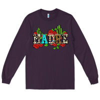 Plum madre with roses and cactus Long Sleeve Tee - AdoDesignShop