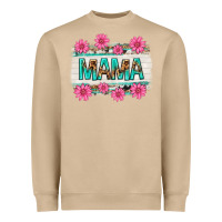 Mushroom mama leopard with turquoise background Heavyweight Sweatshirt - texasbilliewilder