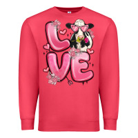 Cardinal love cow valentine's day Premium Sweatshirt - MaliasSmallBusiness
